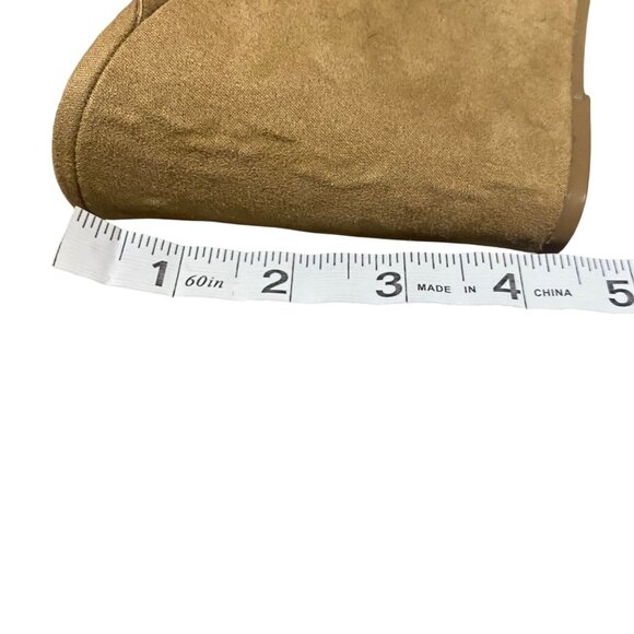 Chinese Laundry In Love Micro Suede Scalloped Cutout Wedge Sandals in Camel Sz 7 - Picture 8 of 10